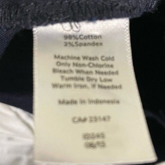 Talbots Pants Women's Size 4 Signature Flat Front Stretch Cropped Navy - Picture 8 of 9